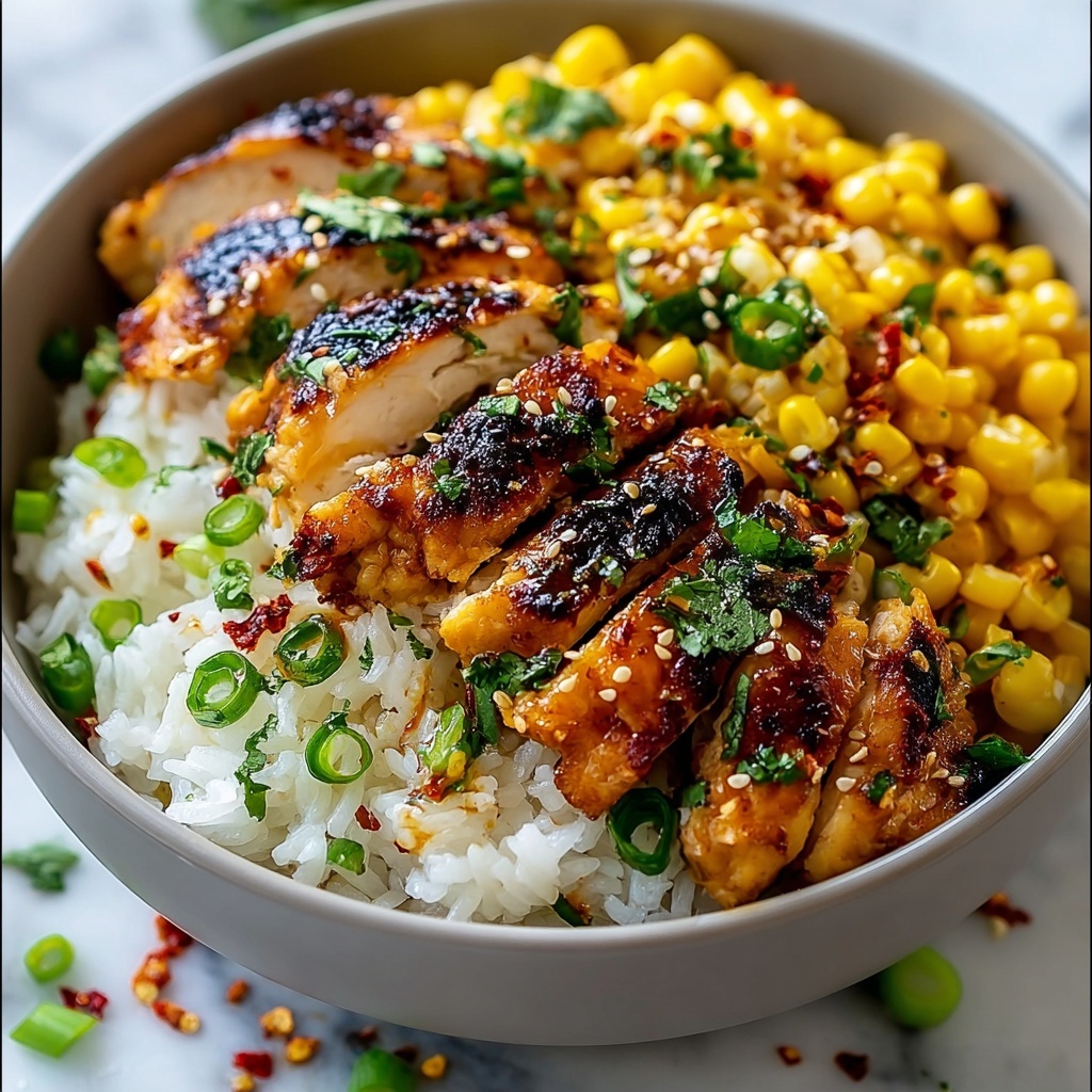 Easy Street Corn Chicken Rice Bowl Recipe - Recipe Image