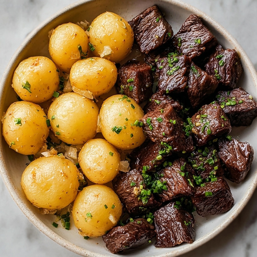 Garlic Butter Steak Bites & Potatoes Recipe - Recipe Image