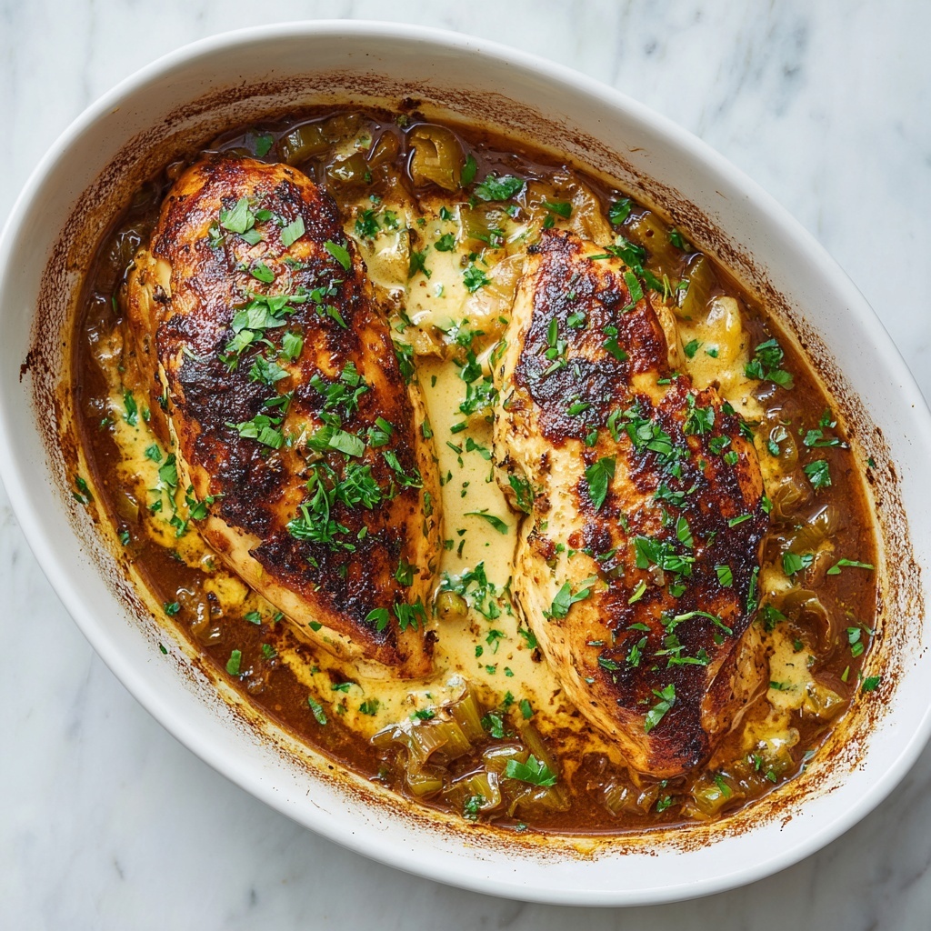 French Onion Stuffed Chicken Breast Recipe - Recipe Image