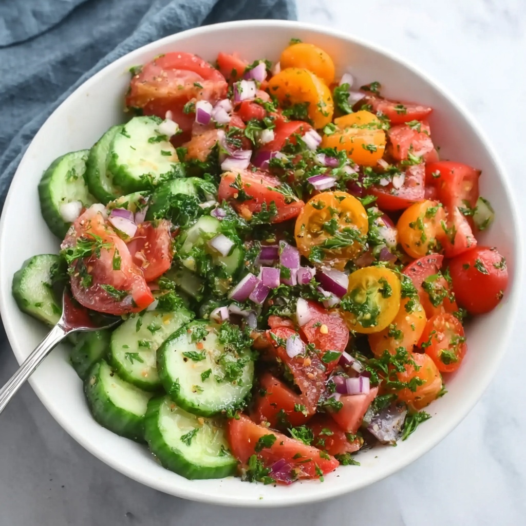 Shirazi Salad: A Fresh and Tangy Persian Delight Recipe - Recipe Image