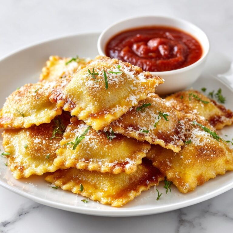 Air Fryer Ravioli with Parmesan and Marinara Recipe