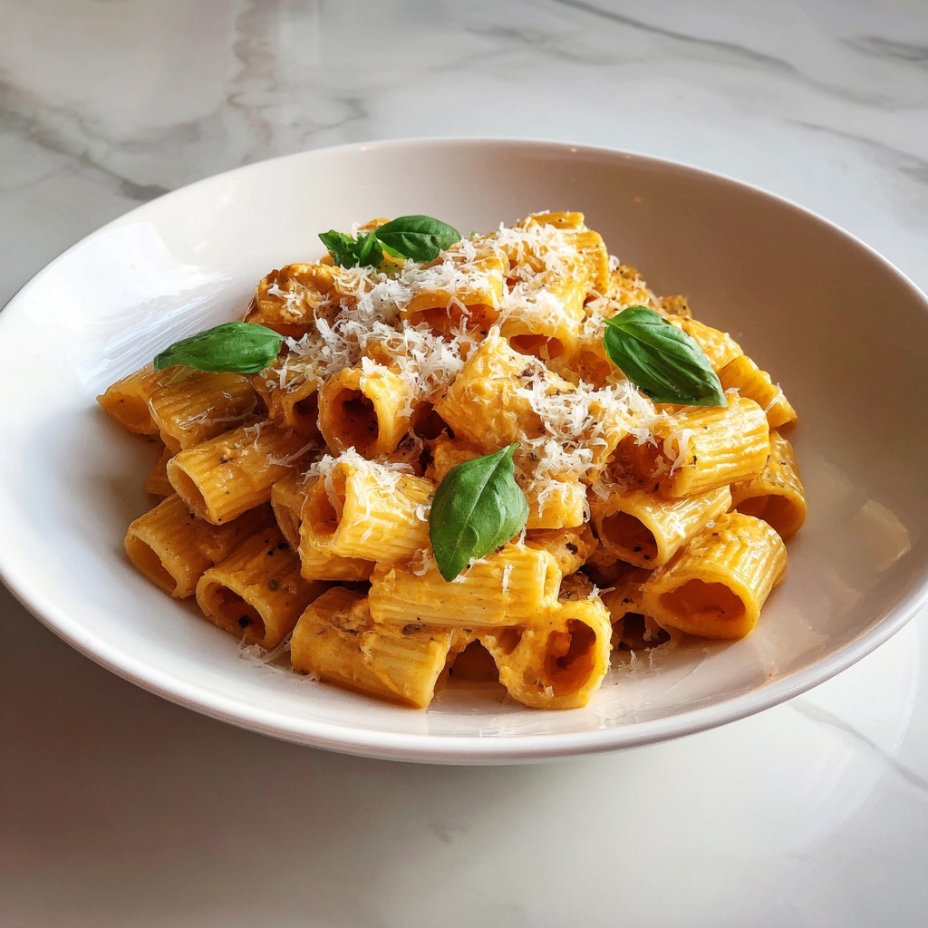 Spicy Basil Rigatoni Recipe - Recipe Image