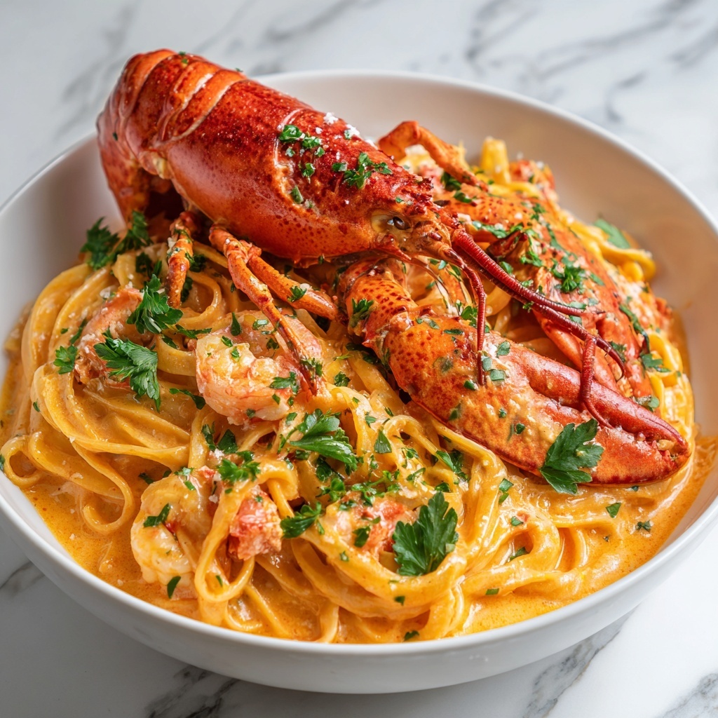 Creamy Lobster Curry Pasta Recipe - Recipe Image