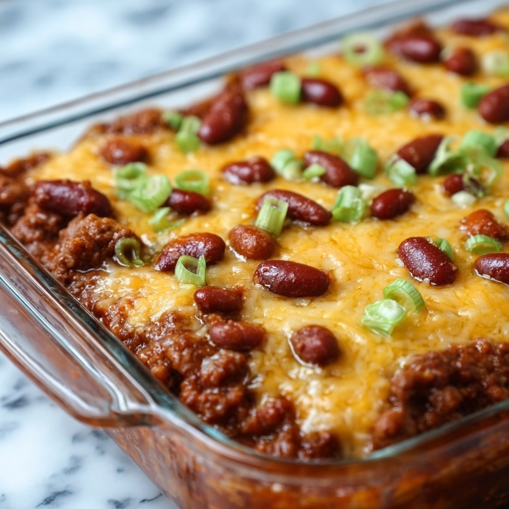 Chili Cheese Dog Casserole Recipe - Recipe Image