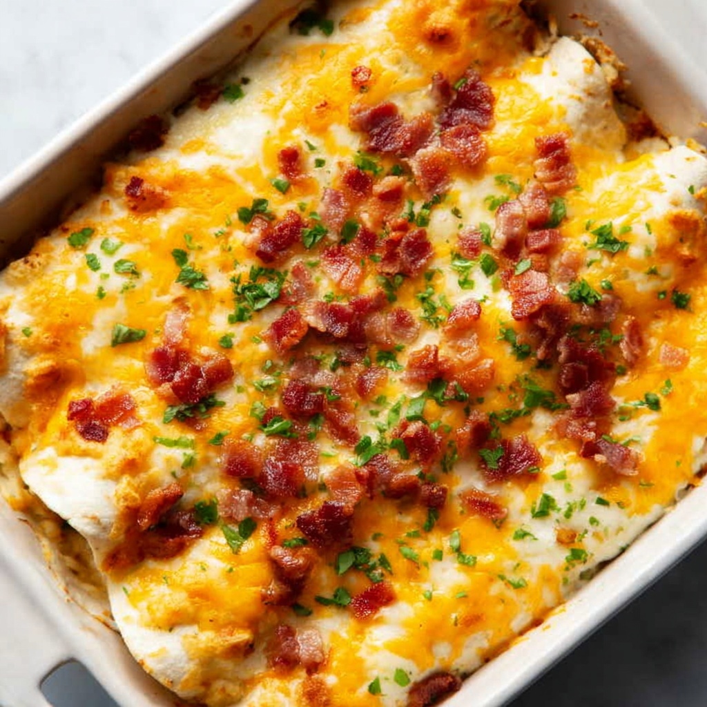 Breakfast Enchiladas with Sausage, Potatoes, and Cheddar Cheese Recipe - Recipe Image