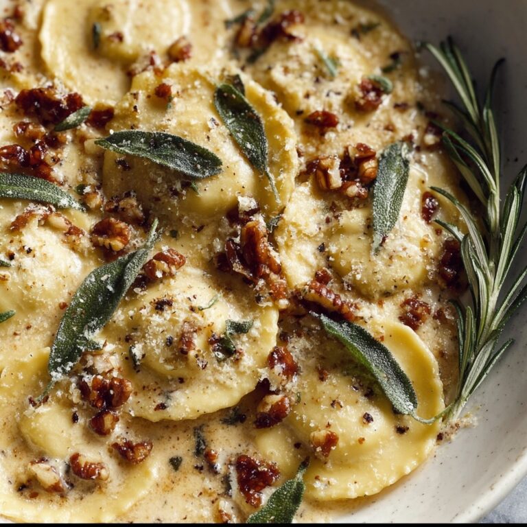 Ravioli with Sage Butter Sauce Recipe