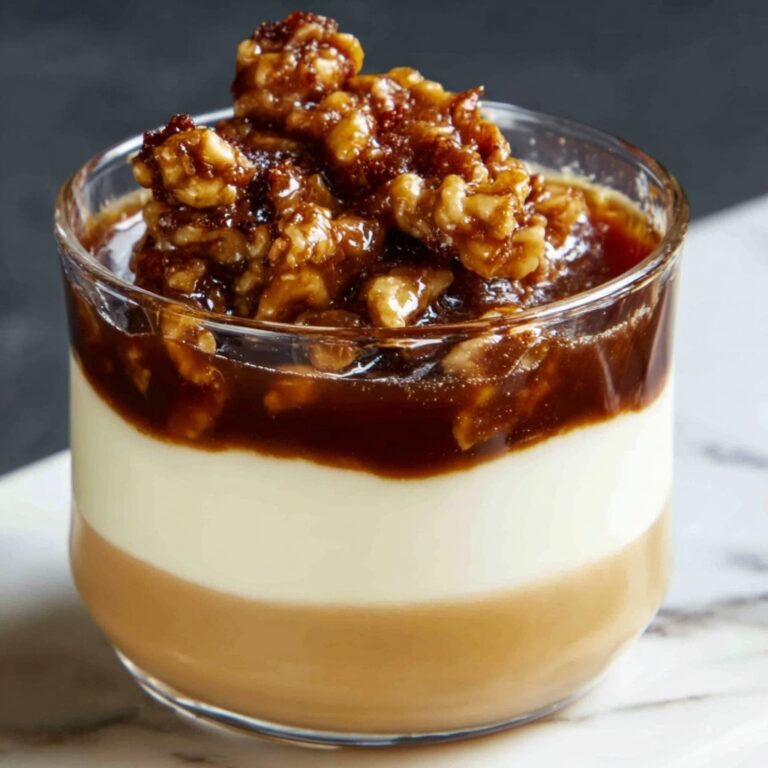 Salted Caramel Panna Cotta with Praline and Caramel Sauce Recipe