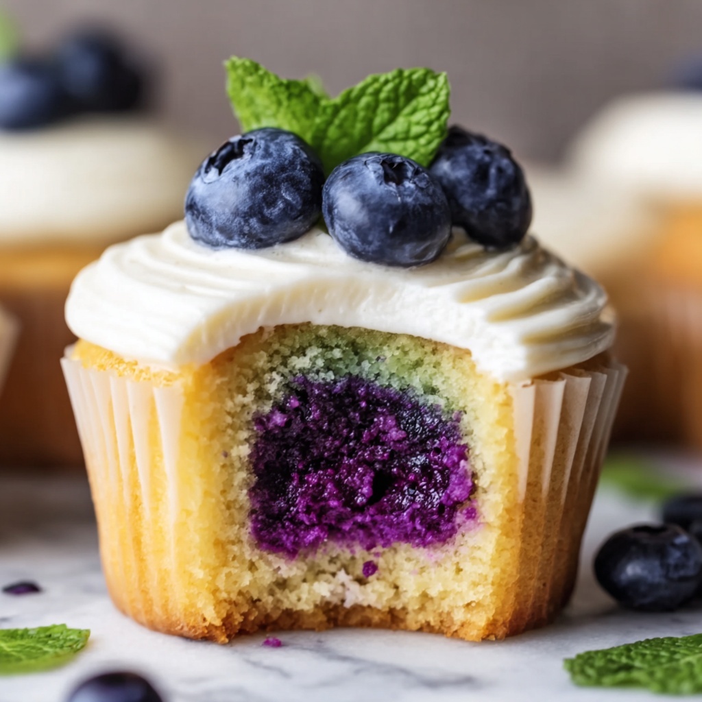 Blueberry Lime Cheesecake Cupcakes Recipe - Recipe Image
