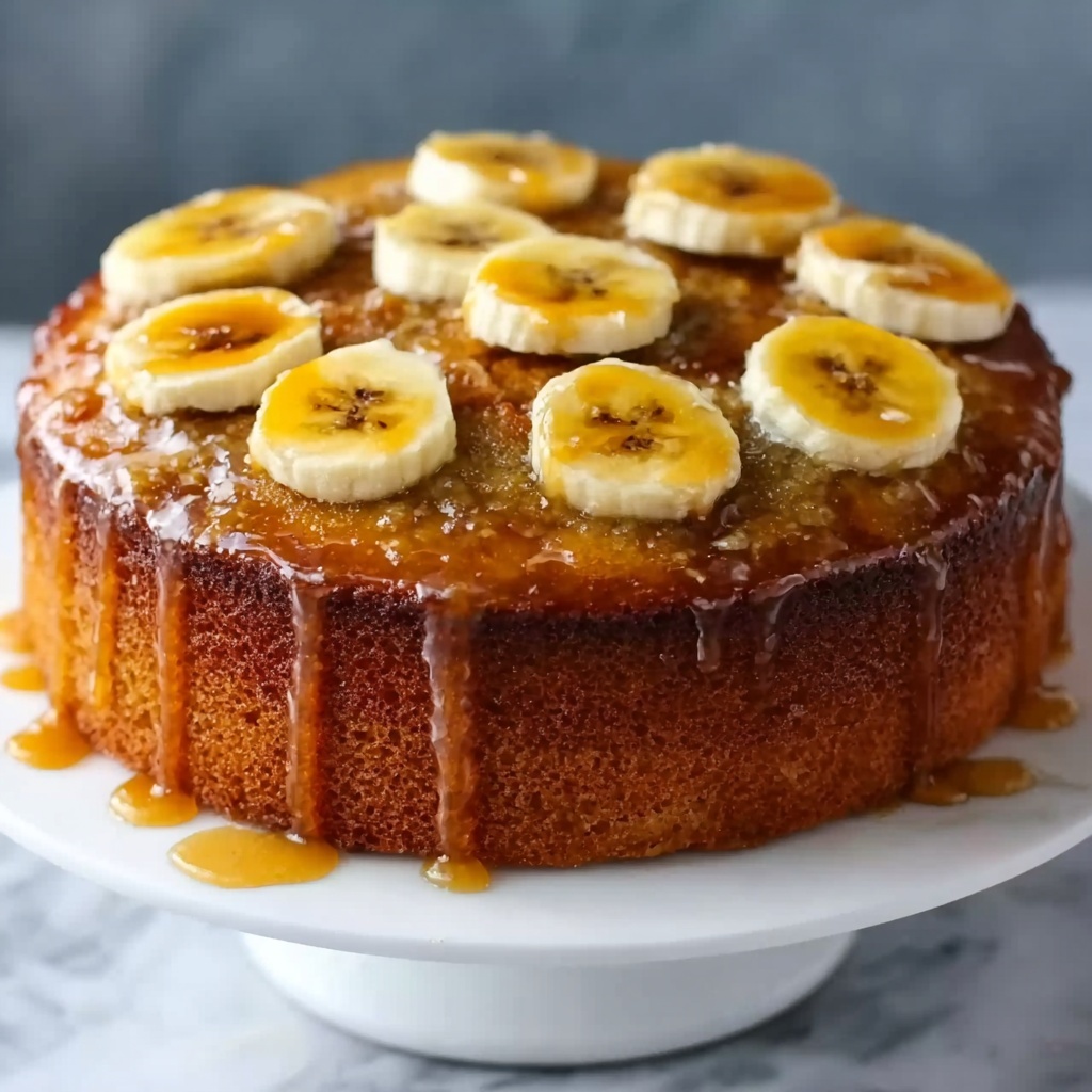 Caramelized Upside-Down Banana Cake Recipe - Recipe Image