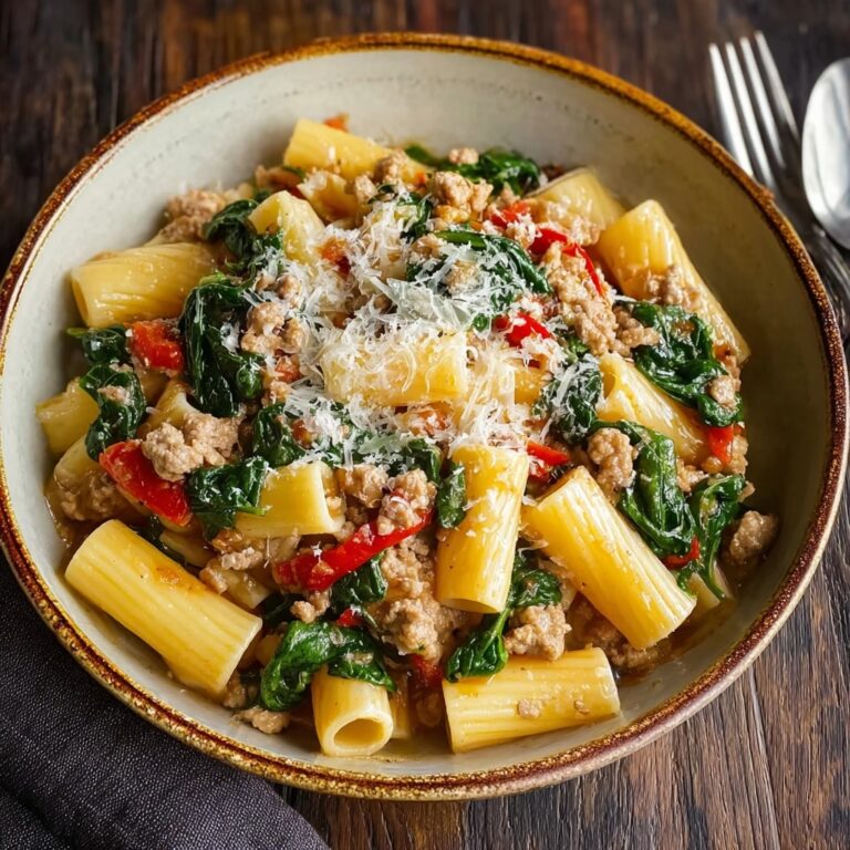 Spicy Paccheri with Sausage & Greens Recipe