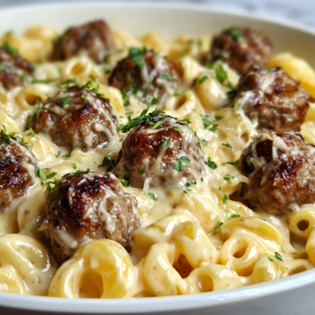 Creamy Swedish Meatball Noodle Bake Recipe - Recipe Image