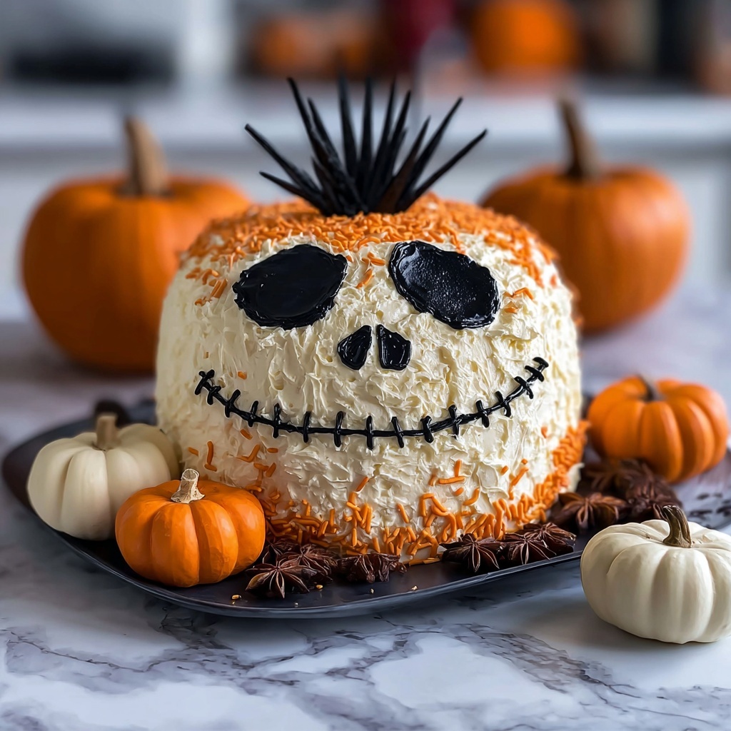 Skellington Cheese Ball Appetizer Recipe - Recipe Image