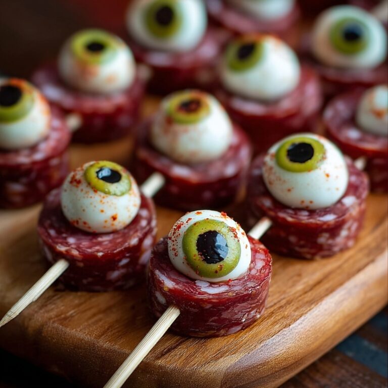 Creepy-Cute Skewered Beef Salami Eyeballs Recipe