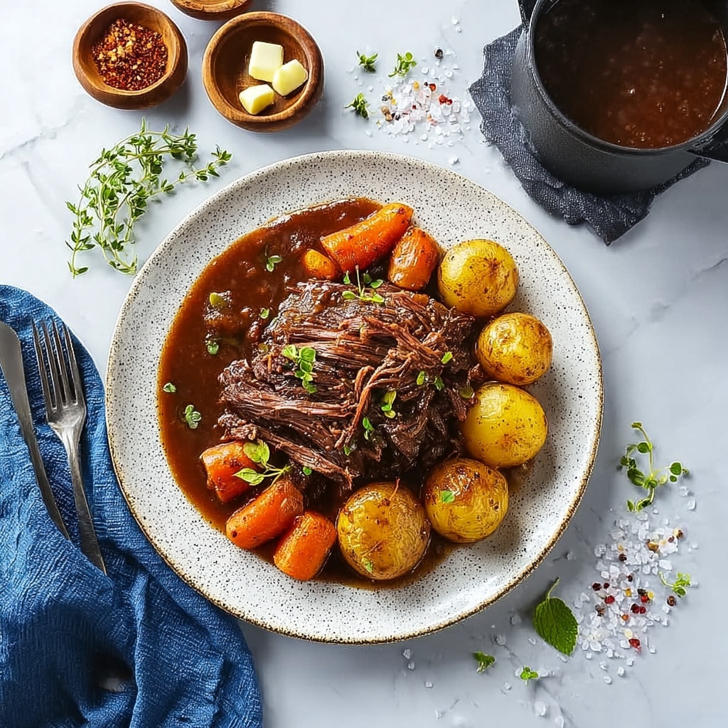 Slow Cooker Pot Roast with Vegetables Recipe - Recipe Image
