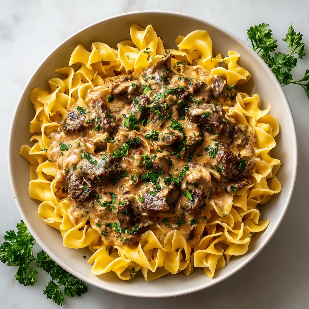 Creamy Slow Cooker Beef Stroganoff Recipe - Recipe Image