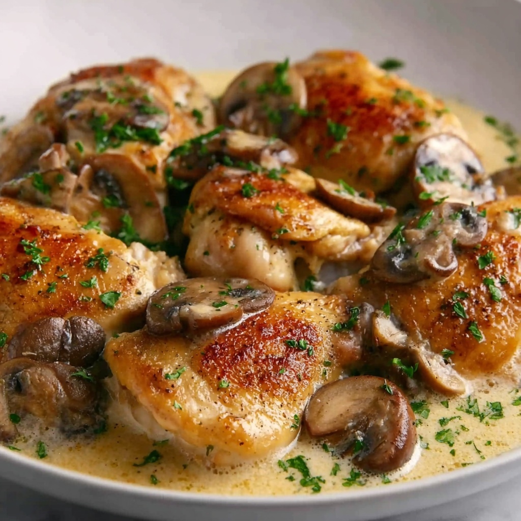 Creamy Mushroom Chicken Skillet Recipe - Recipe Image