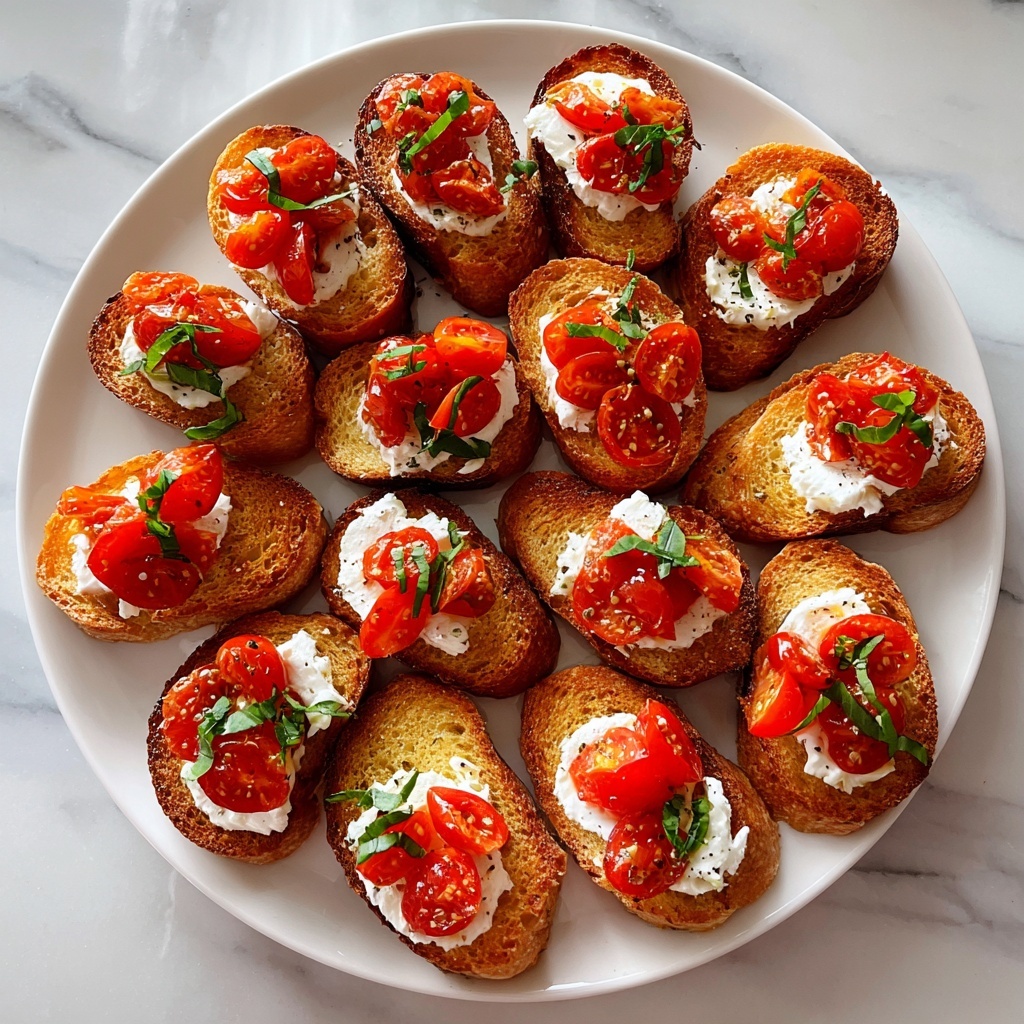 Roasted Tomato and Garlic Bruschetta Bites: An Amazing Ultimate Recipe - Recipe Image