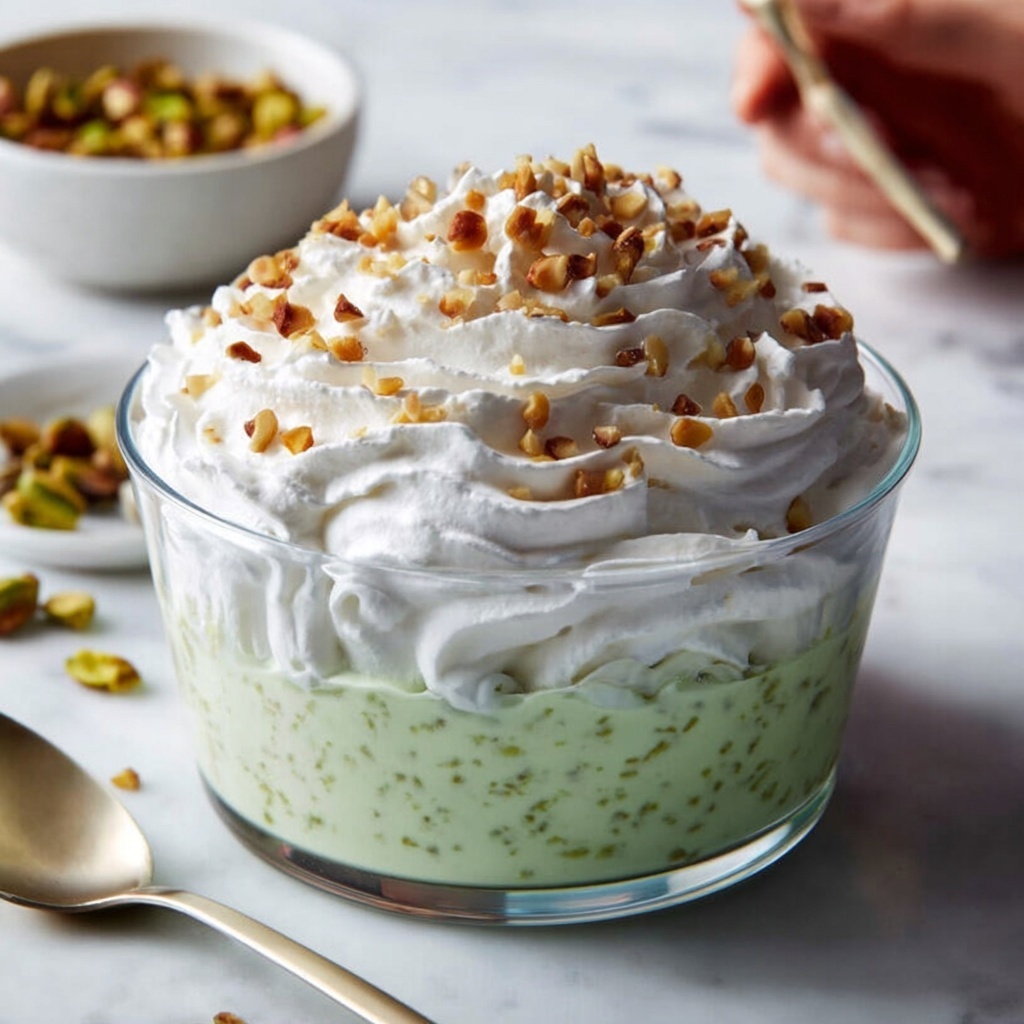 Pistachio Salad with Marshmallows and Pineapple Recipe - Recipe Image