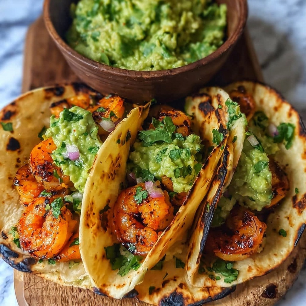 Crispy Shrimp & Poblano Tacos with Avocado Cilantro Sauce: An Incredible Flavorful Fiesta Recipe - Recipe Image