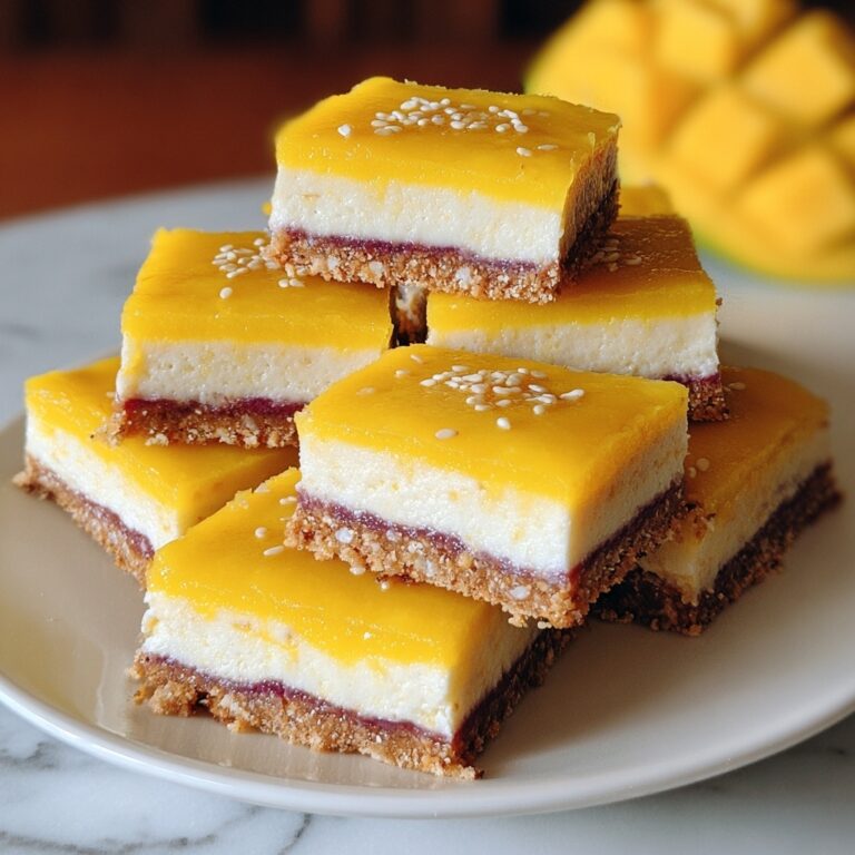 Vegan Mango Cheesecake Bars Recipe