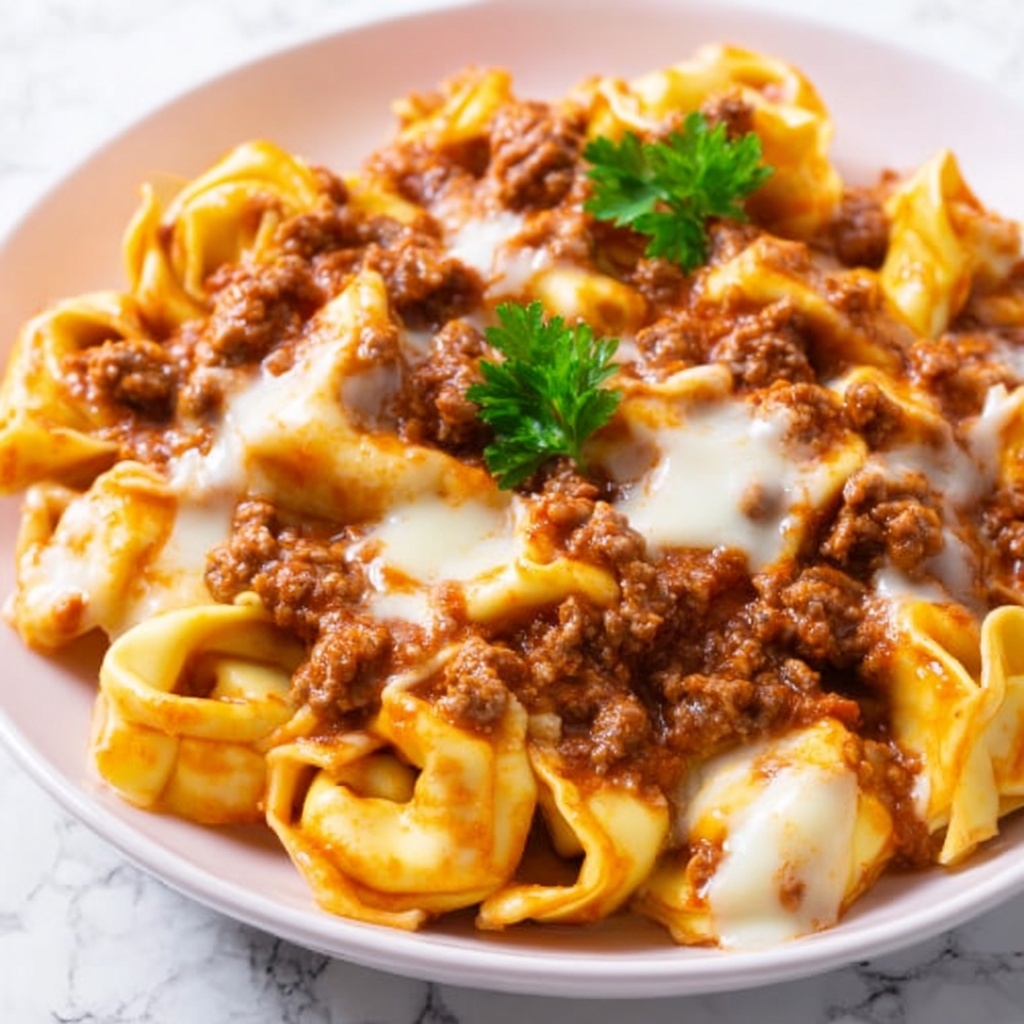 Cheesy Beef Tortellini Enchilada Casserole Recipe - Recipe Image