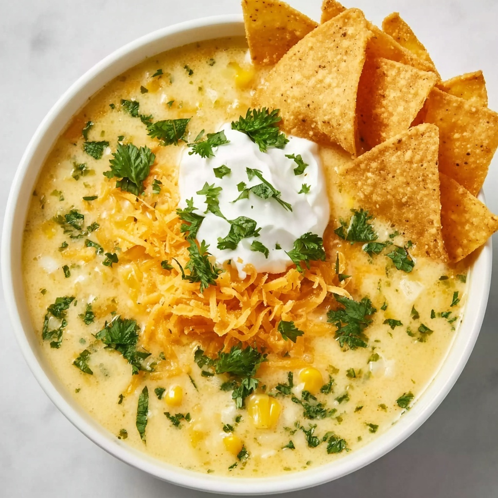 Creamy Green Enchilada Chicken Soup Recipe - Recipe Image