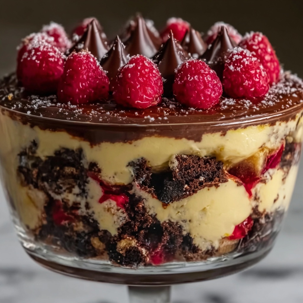 Raspberry Fudge Brownie Trifle Recipe - Recipe Image