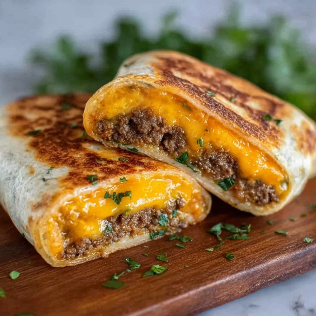 Easy Garlic Butter Beef Cheeseburger Rollups Recipe - Recipe Image