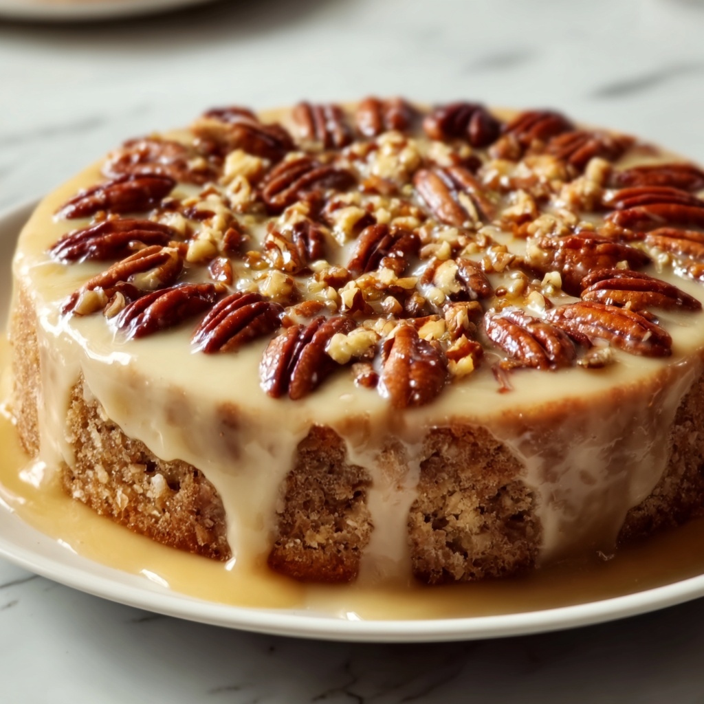 Butter Pecan Praline Poke Cake Recipe - Recipe Image