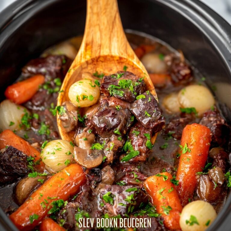 Slow Cooker Beef Bourguignon Recipe