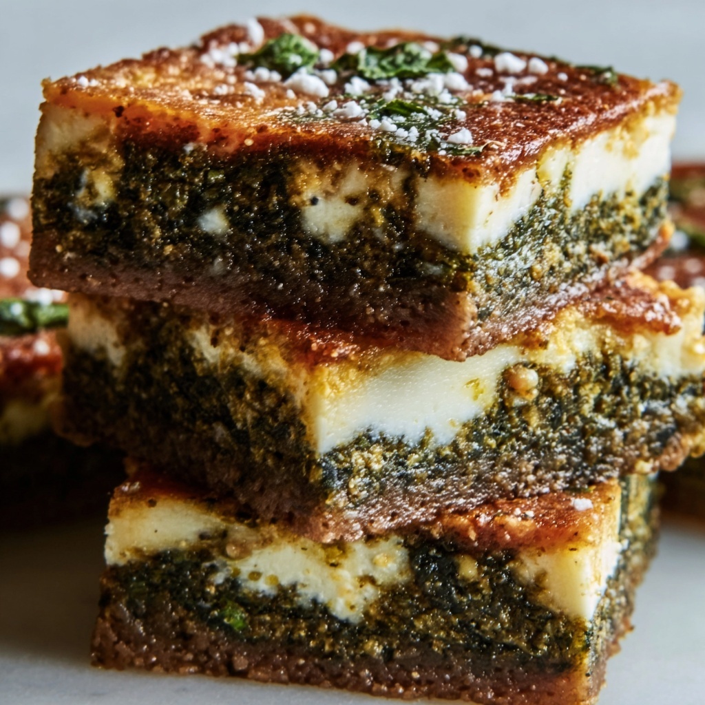 Broccoli and Feta Brownies Recipe - Recipe Image