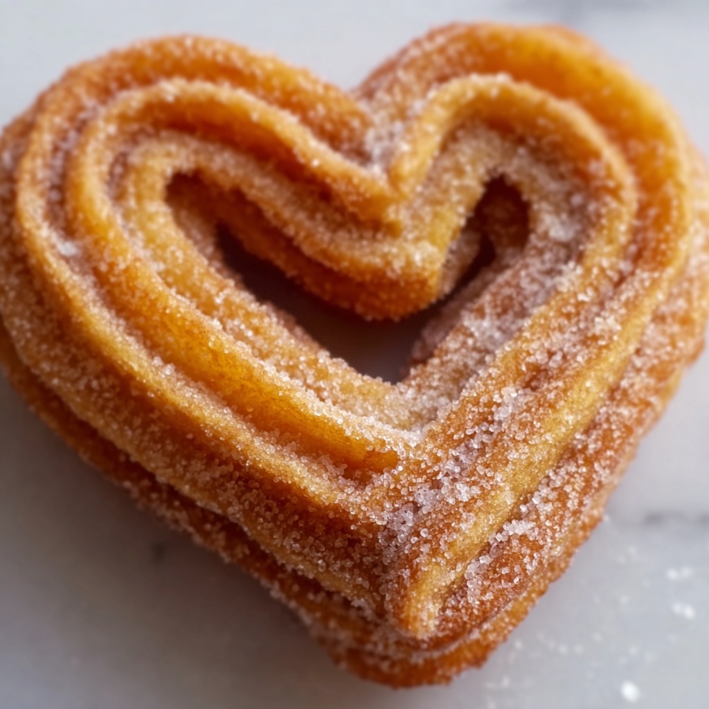 Heart-Shaped Churros with Cinnamon-Sugar Coating and Chocolate Dipping Sauce Recipe - Recipe Image