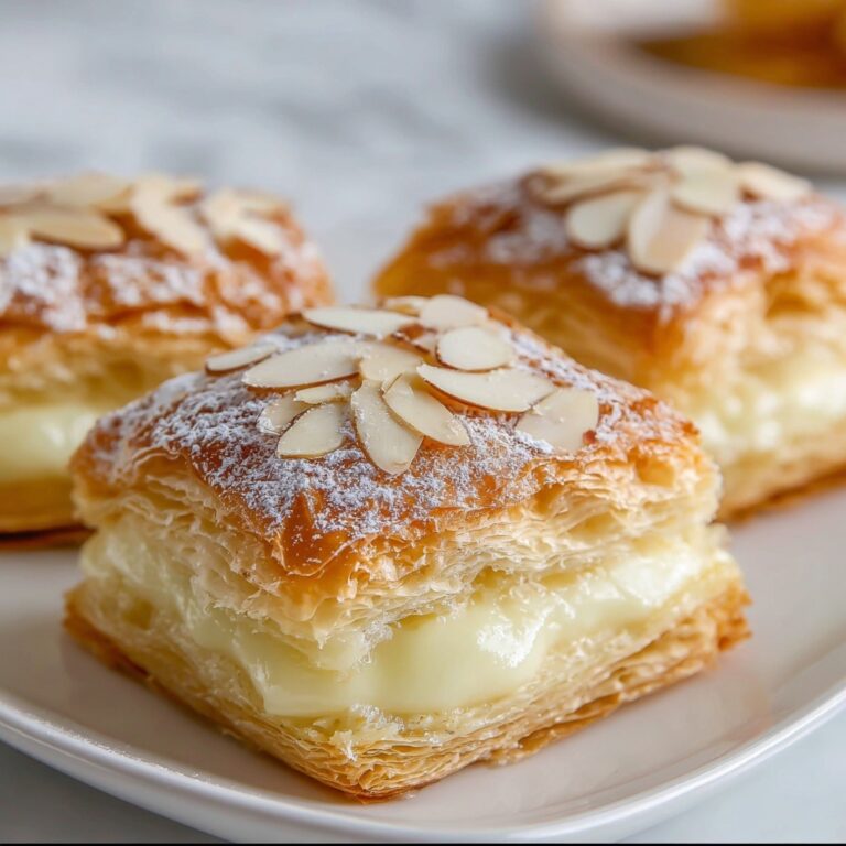 Custard Almond Puff Pastry Pockets Recipe