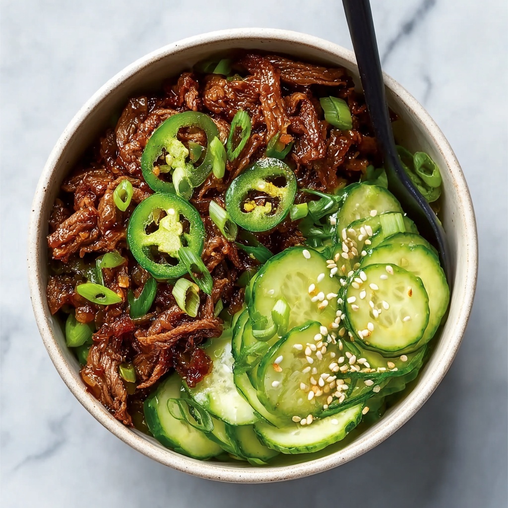 Quick and Delicious Peking-Style Beef with Cucumber Ribbons Recipe - Recipe Image