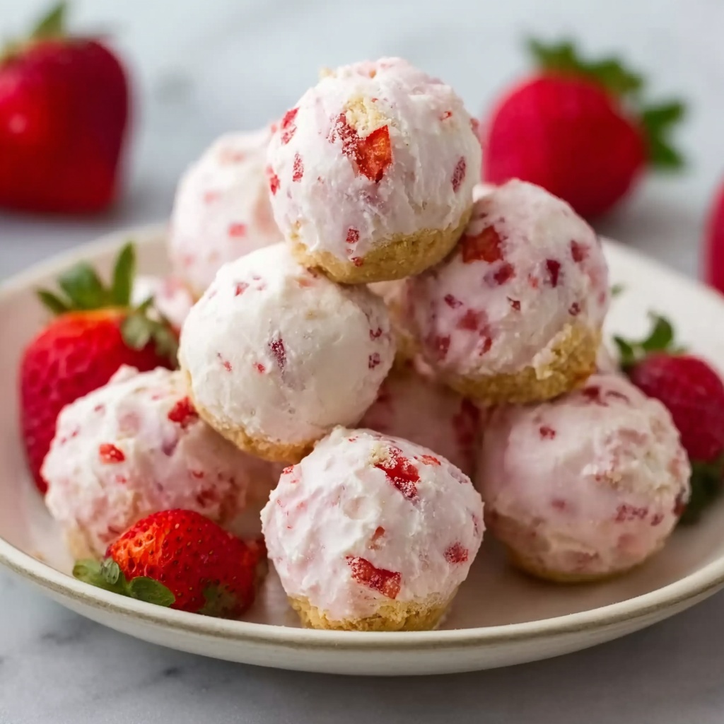 3 Ingredients Strawberry Yogurt Bites Recipe - Recipe Image