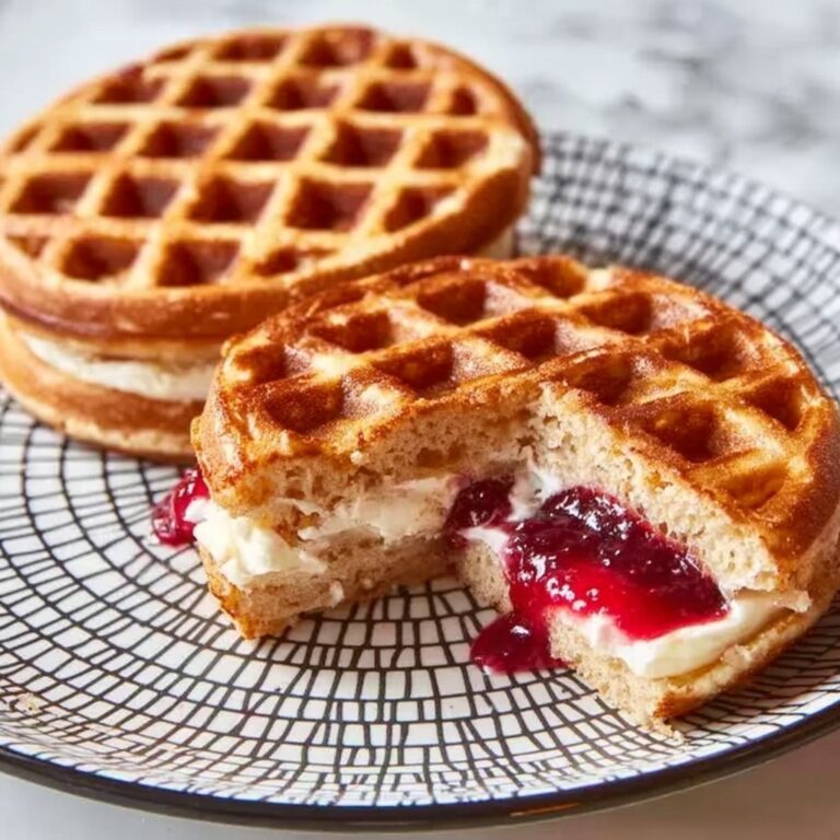 Easy Frozen Waffle Sweet Breakfast Sandwich Recipe