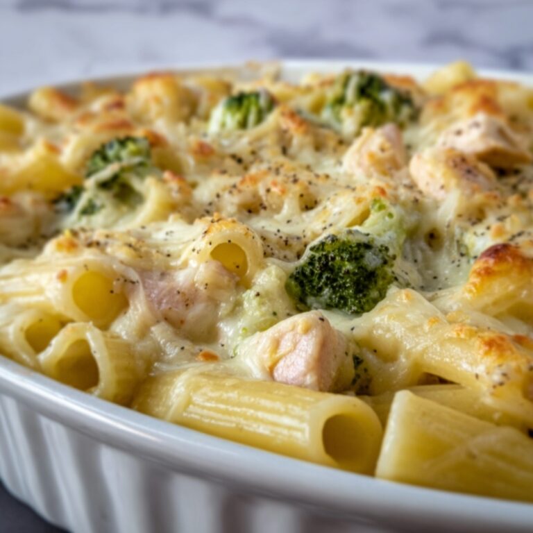 Creamy Pesto Chicken and Broccoli Pasta Bake Recipe