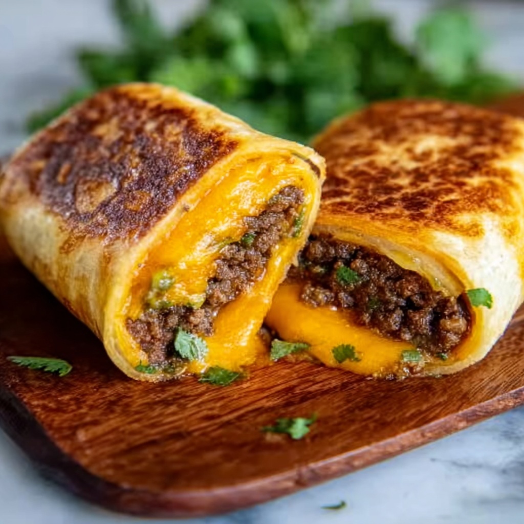 Easy Garlic Butter Beef Cheeseburger Rollups Recipe - Recipe Image