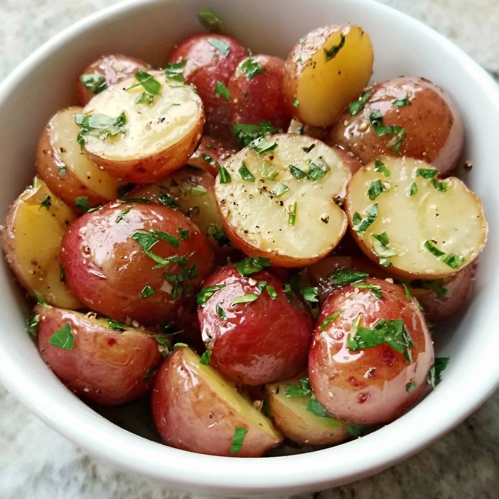 Slow Cooker Seasoned Baby Potatoes with Parmesan and Herbs Recipe - Recipe Image