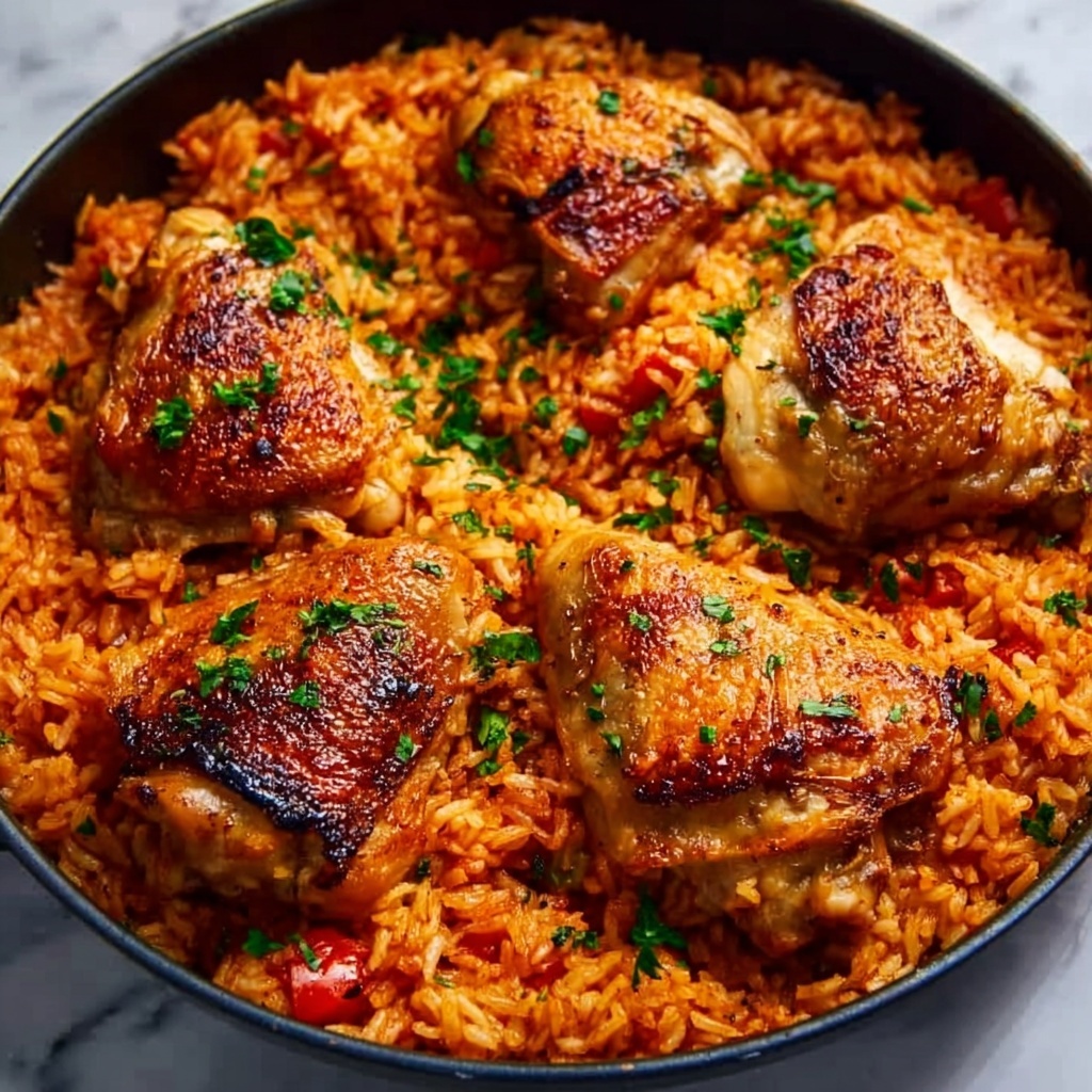 One Pan Tomato Basil Chicken and Rice Recipe - Recipe Image