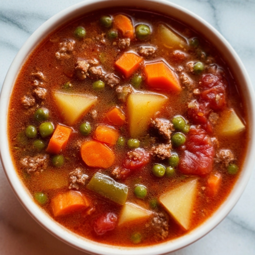 Ground Beef Vegetable Soup Recipe - Recipe Image