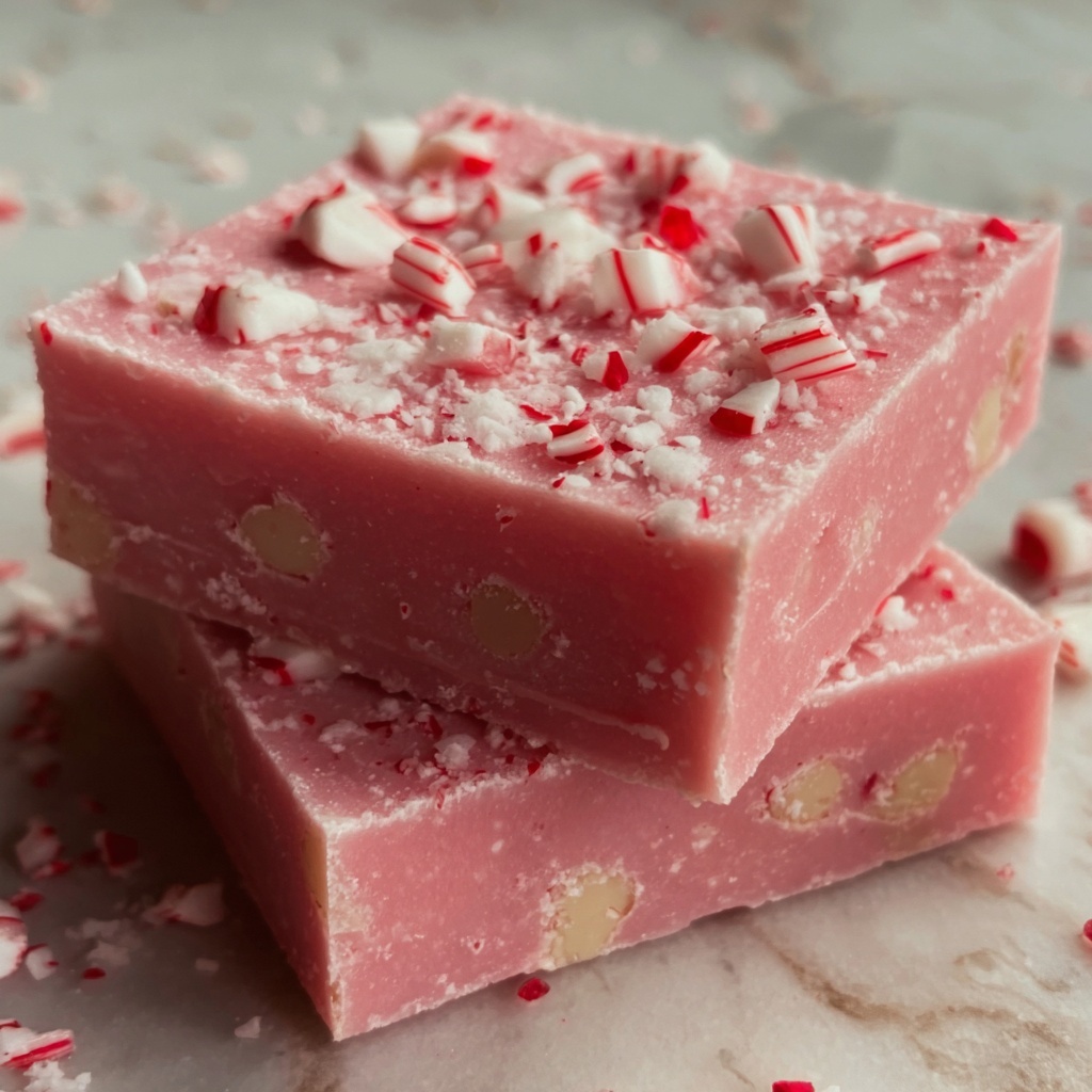 Candy Cane Fudge Recipe - Recipe Image