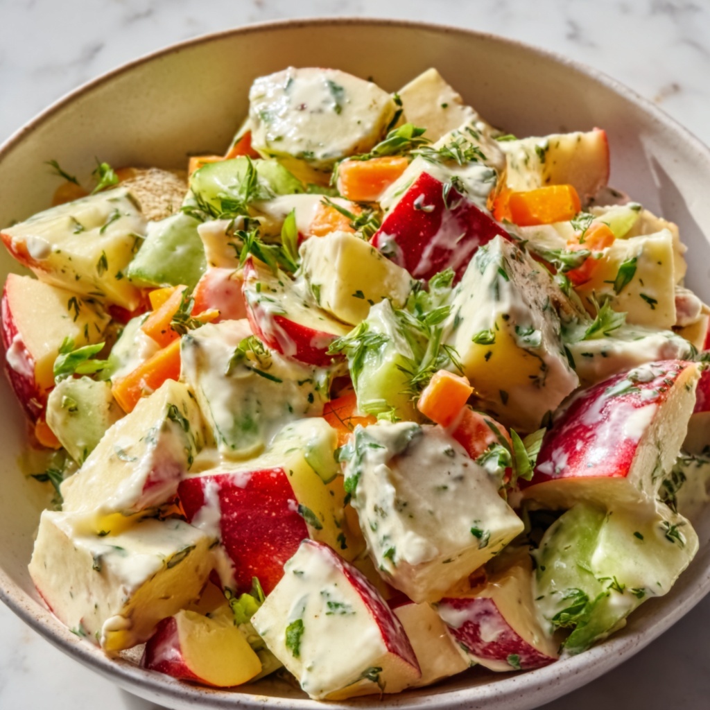 Sweet and Crunchy Honeycrisp Apple Salad with Pecans and Cranberries Recipe - Recipe Image