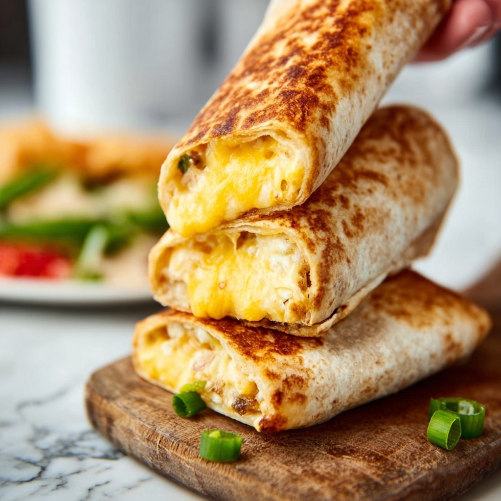 Cheesy Garlic Chicken Wraps Recipe - Recipe Image