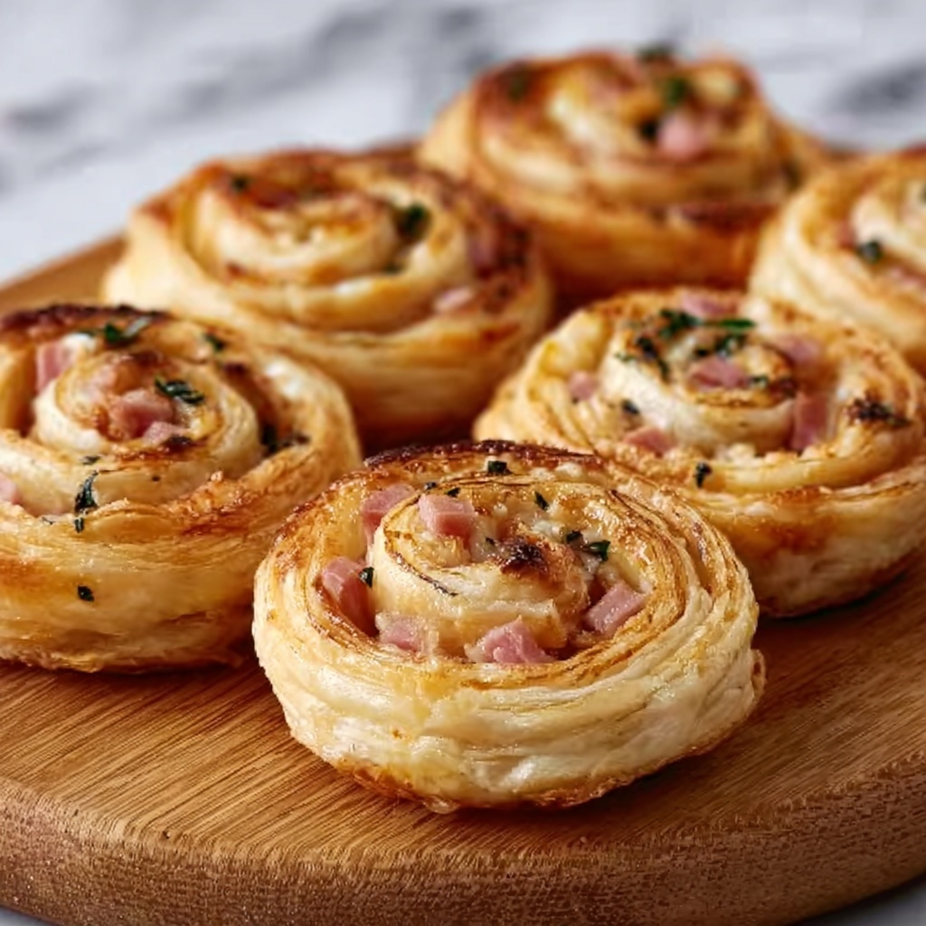 Ham and Cheese Puff Pastry Pinwheels Recipe - Recipe Image