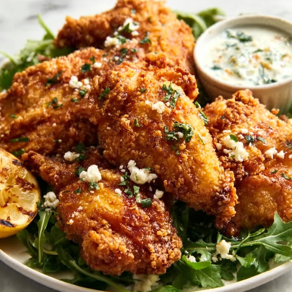 Crispy Hot Honey Feta Chicken Recipe - Recipe Image