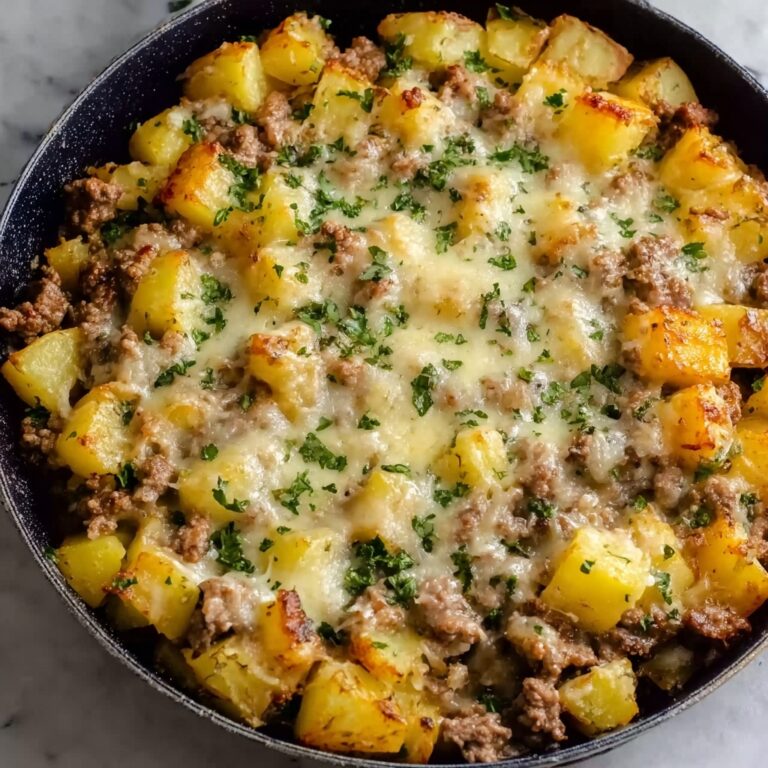 One-Pan Cheesy Meat & Potato Skillet Recipe