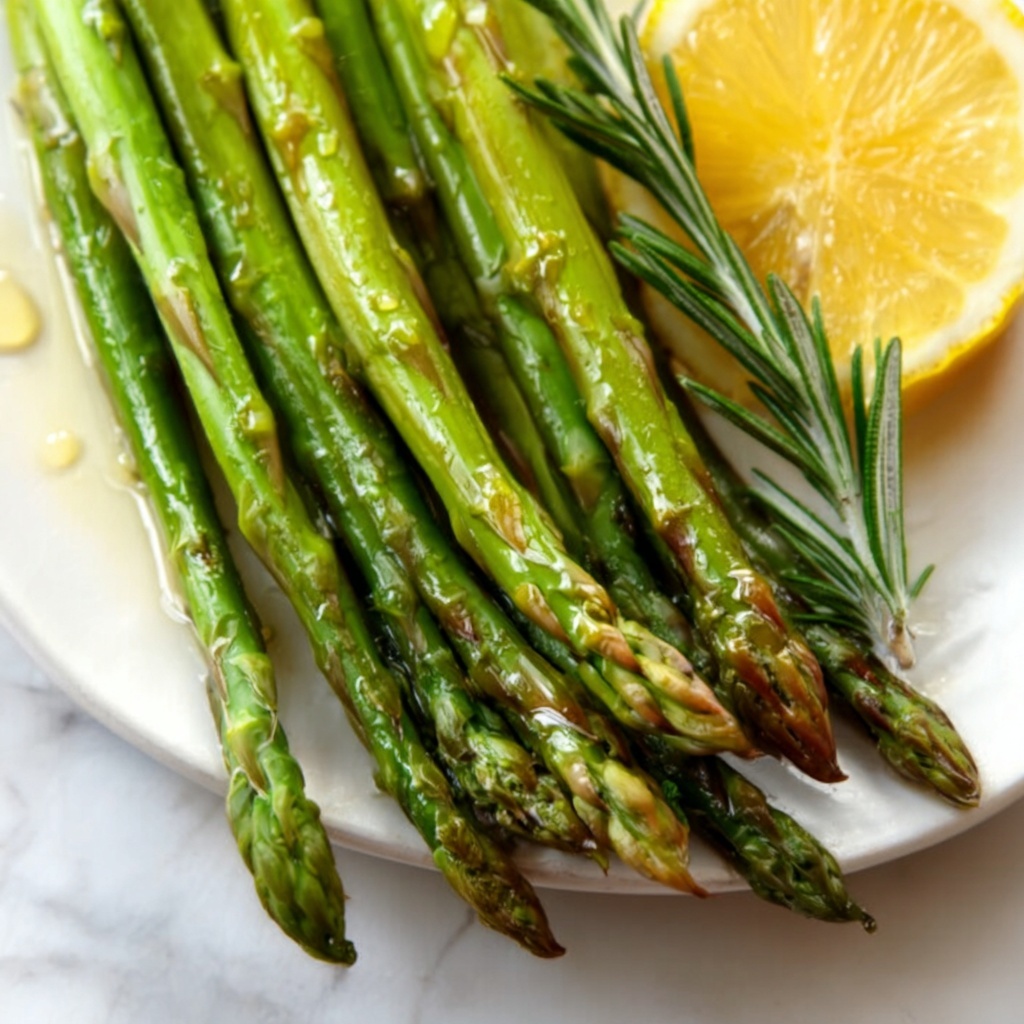 Lemon Asparagus with Rosemary and Garlic Recipe - Recipe Image