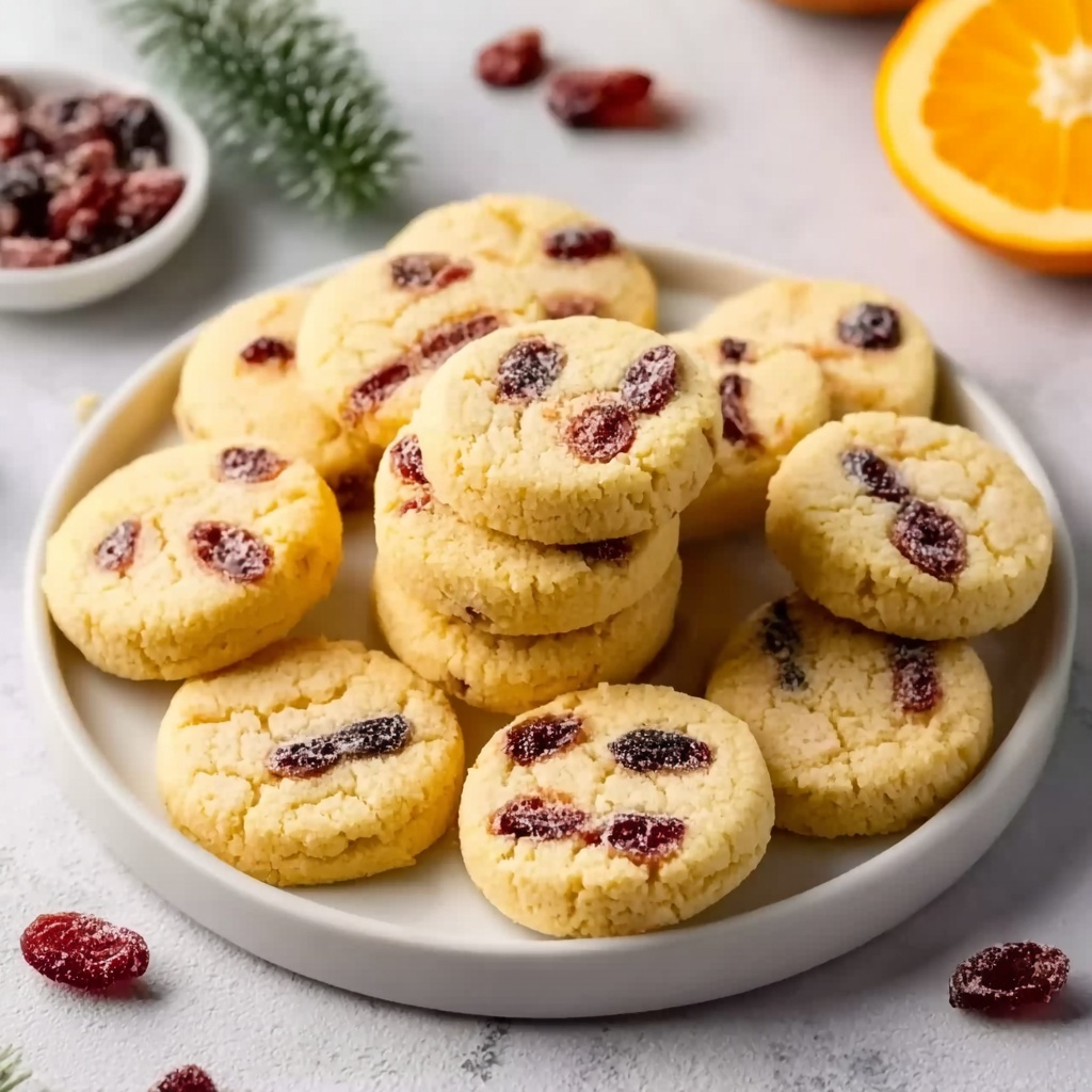 Cranberry Orange Shortbread Cookies Recipe - Recipe Image
