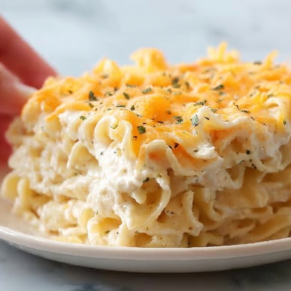 Cheesy Chicken Noodle Casserole Recipe - Recipe Image